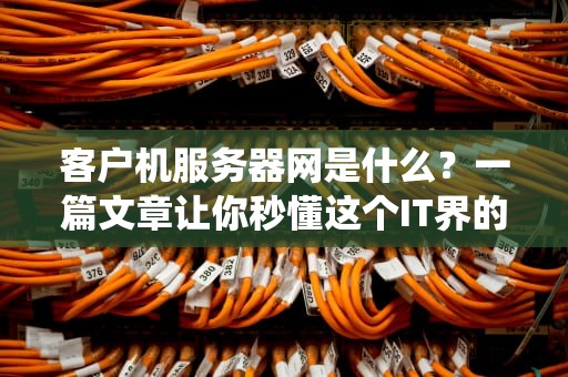 客户机服务器网是什么？一篇文章让你秒懂这个IT界的外卖系统！
