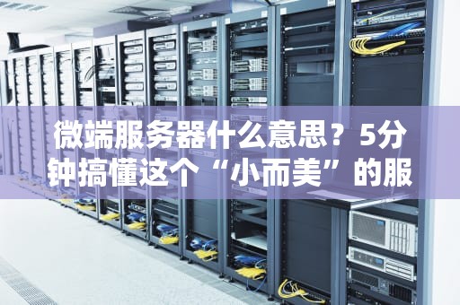 微端服务器什么意思？5分钟搞懂这个“小而美”的服务器黑科技！