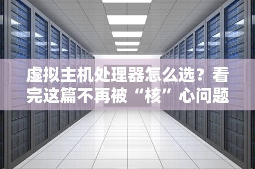 虚拟主机处理器怎么选？看完这篇不再被“核”心问题困扰！