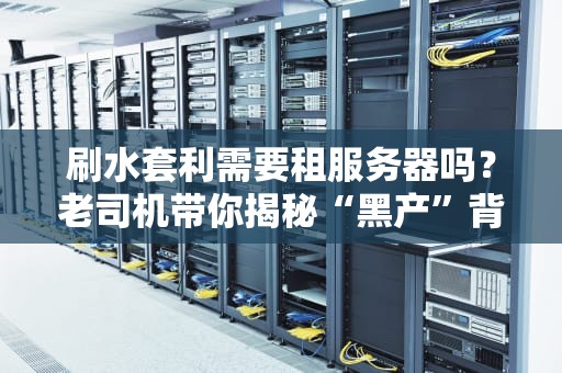 刷水套利需要租服务器吗？老司机带你揭秘“黑产”背后的技术真相！