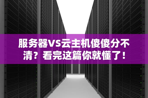 服务器VS云主机傻傻分不清？看完这篇你就懂了！