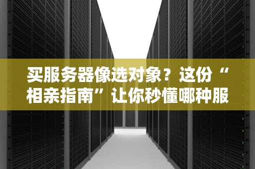 买服务器像选对象？这份“相亲指南”让你秒懂哪种服务器最适合你！