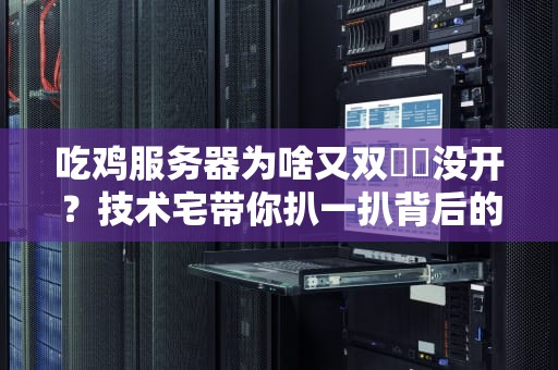 吃鸡服务器为啥又双叒叕没开？技术宅带你扒一扒背后的“骚操作”