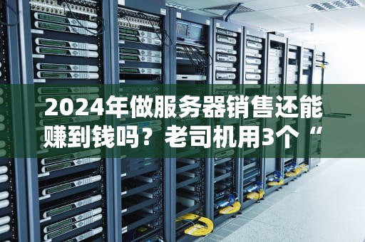2024年做服务器销售还能赚到钱吗？老司机用3个“硬盘冷知识”告诉你真相！
