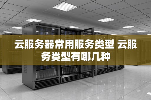 云服务器常用服务类型 云服务类型有哪几种