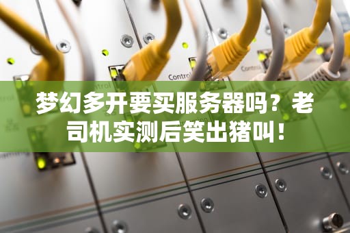 梦幻多开要买服务器吗？老司机实测后笑出猪叫！