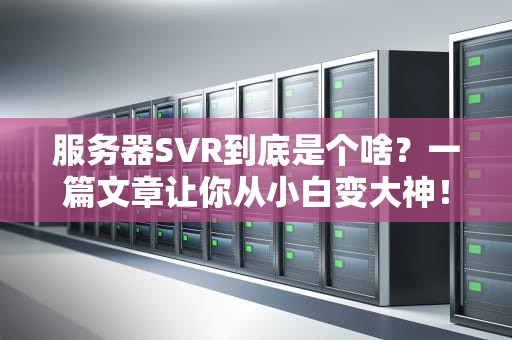 服务器SVR到底是个啥？一篇文章让你从小白变大神！