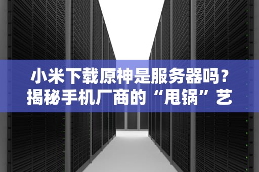小米下载原神是服务器吗？揭秘手机厂商的“甩锅”艺术与游戏下载真相！