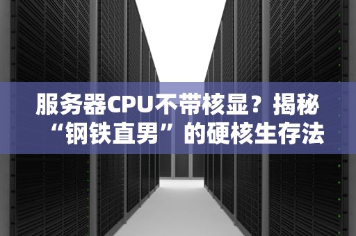 服务器CPU不带核显？揭秘“钢铁直男”的硬核生存法则！