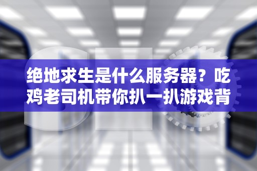 绝地求生是什么服务器？吃鸡老司机带你扒一扒游戏背后的“厨房”