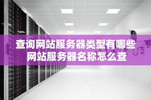 查询网站服务器类型有哪些 网站服务器名称怎么查