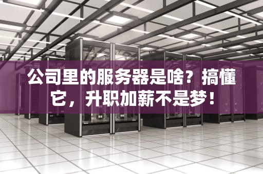 公司里的服务器是啥？搞懂它，升职加薪不是梦！
