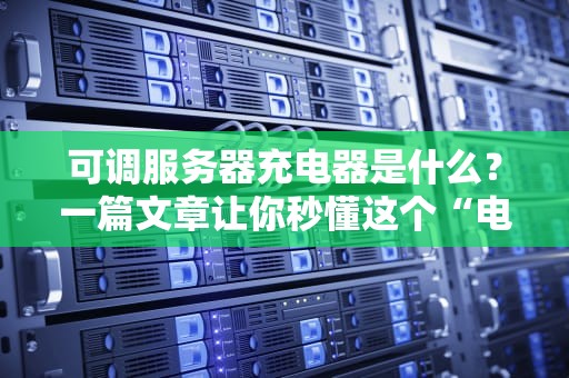 可调服务器充电器是什么？一篇文章让你秒懂这个“电力管家”的奥秘！