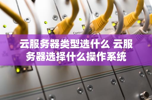 云服务器类型选什么 云服务器选择什么操作系统