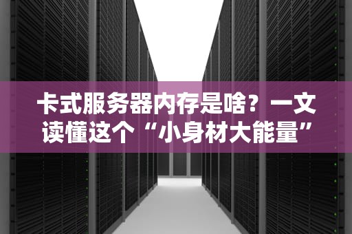 卡式服务器内存是啥？一文读懂这个“小身材大能量”的硬件黑科技！