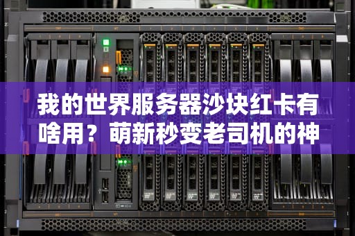 我的世界服务器沙块红卡有啥用？萌新秒变老司机的神器科普！