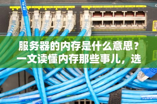 服务器的内存是什么意思？一文读懂内存那些事儿，选错小心服务器“脑梗”！