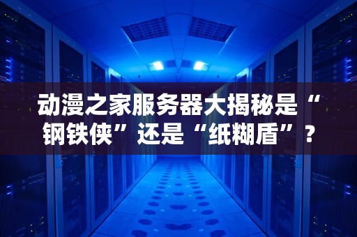 动漫之家服务器大揭秘是“钢铁侠”还是“纸糊盾”？专业测评+爆笑解读！