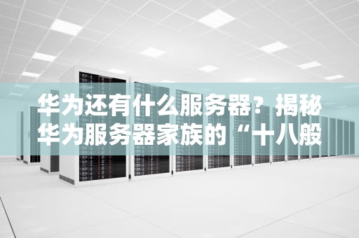 华为还有什么服务器？揭秘华为服务器家族的“十八般武艺”