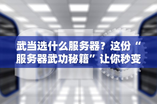 武当选什么服务器？这份“服务器武功秘籍”让你秒变IT高手！