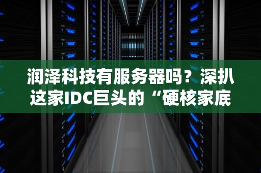 润泽科技有服务器吗？深扒这家IDC巨头的“硬核家底”！