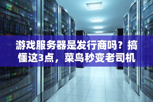 游戏服务器是发行商吗？搞懂这3点，菜鸟秒变老司机！