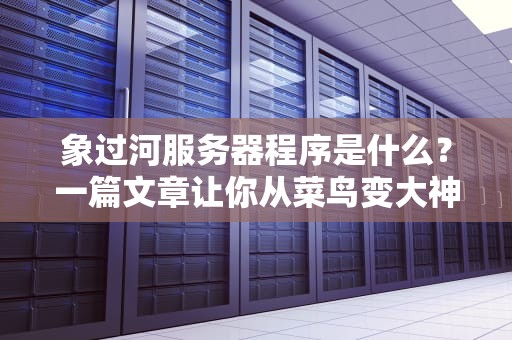 象过河服务器程序是什么？一篇文章让你从菜鸟变大神！