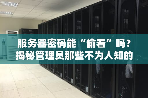 服务器密码能“偷看”吗？揭秘管理员那些不为人知的骚操作！