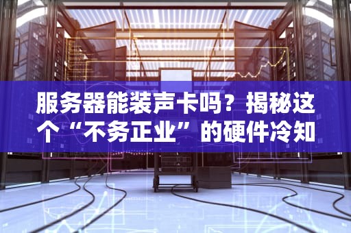 服务器能装声卡吗？揭秘这个“不务正业”的硬件冷知识！