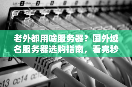老外都用啥服务器？国外域名服务器选购指南，看完秒变老司机！