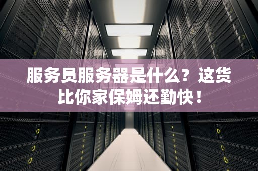 服务员服务器是什么？这货比你家保姆还勤快！