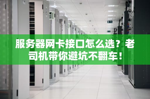 服务器网卡接口怎么选？老司机带你避坑不翻车！
