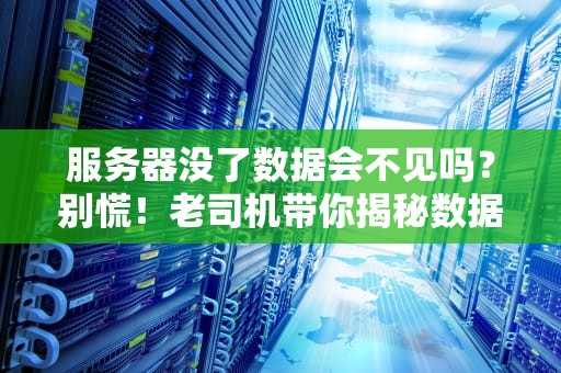 服务器没了数据会不见吗？别慌！老司机带你揭秘数据安全那些事儿