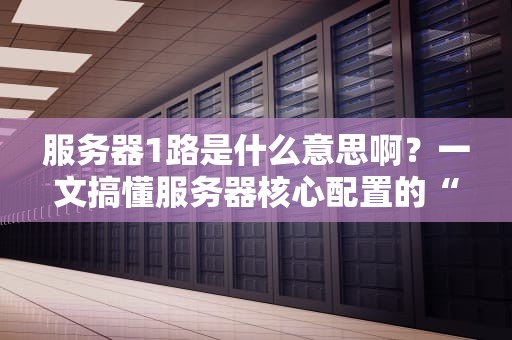 服务器1路是什么意思啊？一文搞懂服务器核心配置的“路数”玄机！