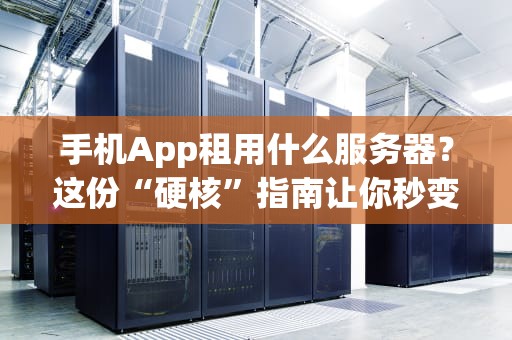 手机App租用什么服务器？这份“硬核”指南让你秒变老司机！