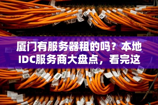 厦门有服务器租的吗？本地IDC服务商大盘点，看完这篇就懂！