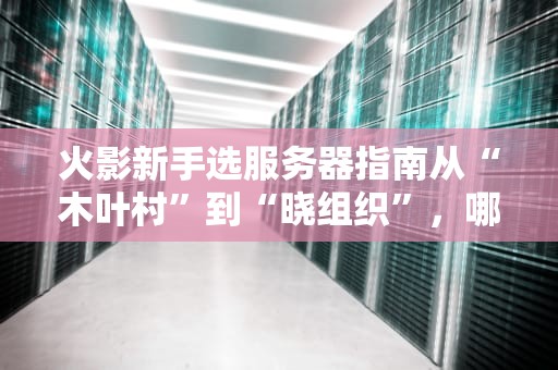 火影新手选服务器指南从“木叶村”到“晓组织”，哪个服能让你称霸忍界？