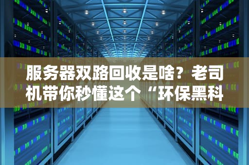 服务器双路回收是啥？老司机带你秒懂这个“环保黑科技”！