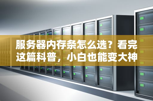 服务器内存条怎么选？看完这篇科普，小白也能变大神！