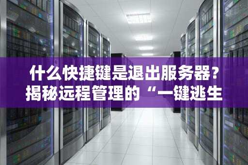 什么快捷键是退出服务器？揭秘远程管理的“一键逃生”秘籍！
