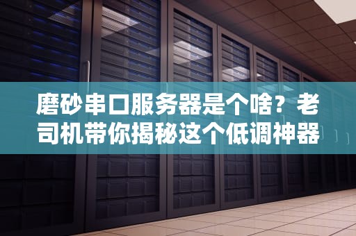 磨砂串口服务器是个啥？老司机带你揭秘这个低调神器！
