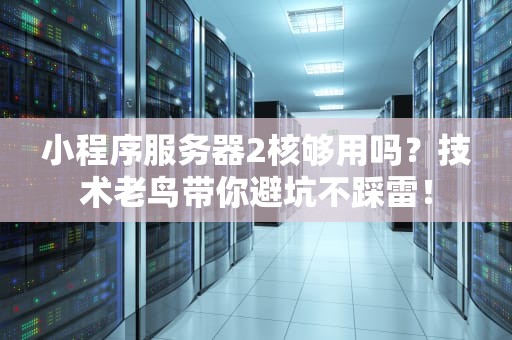 小程序服务器2核够用吗？技术老鸟带你避坑不踩雷！