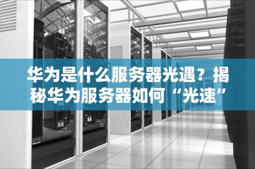 华为是什么服务器光遇？揭秘华为服务器如何“光速”带你飞！