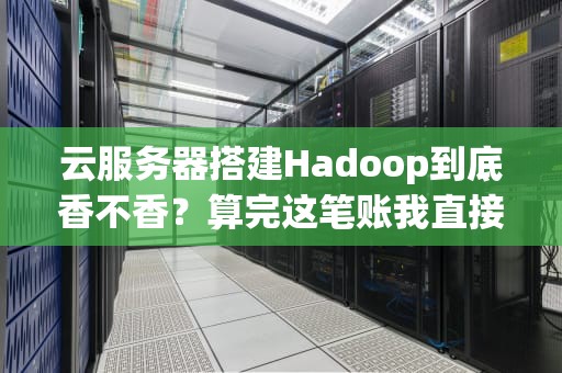 云服务器搭建Hadoop到底香不香？算完这笔账我直接裂开！