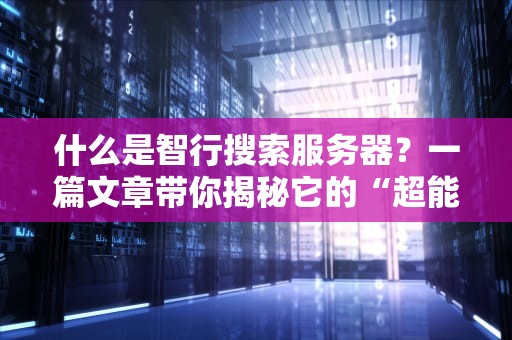 什么是智行搜索服务器？一篇文章带你揭秘它的“超能力”！