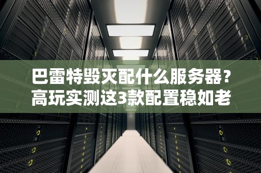 巴雷特毁灭配什么服务器？高玩实测这3款配置稳如老狗！