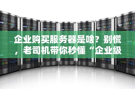 企业购买服务器是啥？别慌，老司机带你秒懂“企业级铁疙瘩”选购指南！