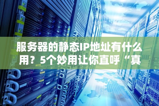 服务器的静态IP地址有什么用？5个妙用让你直呼“真香”！