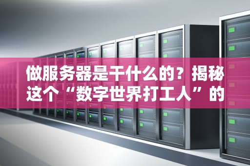 做服务器是干什么的？揭秘这个“数字世界打工人”的日常！