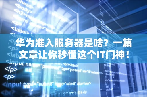 华为准入服务器是啥？一篇文章让你秒懂这个IT门神！